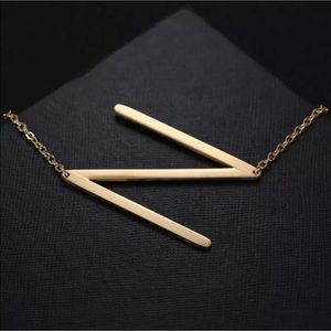 Initial “N” Gold Plated Necklace